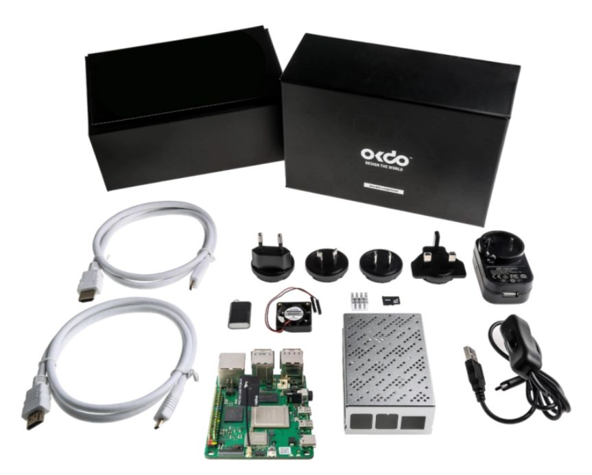 Radxa Okdo Single Board Computer -  ROCK 4 Model C+ 4GB starter  ROCK4C+ STARTER KIT - eet01